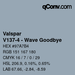 カラーコード: Valspar - V137-4 - Wave Goodbye | qconv.com