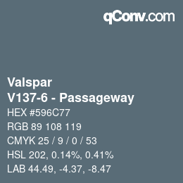 Color code: Valspar - V137-6 - Passageway | qconv.com