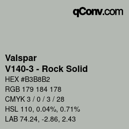 Color code: Valspar - V140-3 - Rock Solid | qconv.com