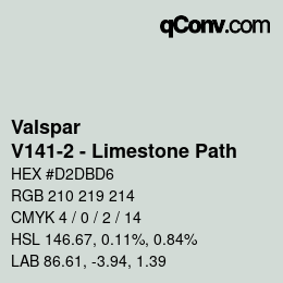 Code couleur: Valspar - V141-2 - Limestone Path | qconv.com