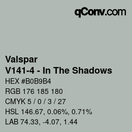 Color code: Valspar - V141-4 - In The Shadows | qconv.com