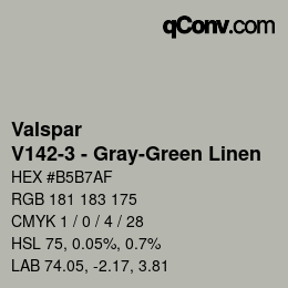 Color code: Valspar - V142-3 - Gray-Green Linen | qconv.com