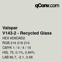 カラーコード: Valspar - V143-2 - Recycled Glass | qconv.com