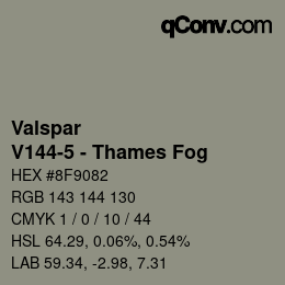 カラーコード: Valspar - V144-5 - Thames Fog | qconv.com