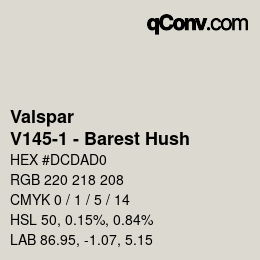 Código de color: Valspar - V145-1 - Barest Hush | qconv.com
