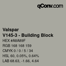 Farbcode: Valspar - V145-3 - Building Block | qconv.com