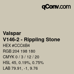 Color code: Valspar - V146-2 - Rippling Stone | qconv.com