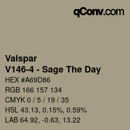 Color code: Valspar - V146-4 - Sage The Day | qconv.com