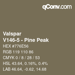 Color code: Valspar - V146-5 - Pine Peak | qconv.com