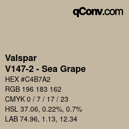 Color code: Valspar - V147-2 - Sea Grape | qconv.com