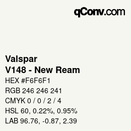 Color code: Valspar - V148 - New Ream | qconv.com