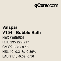Color code: Valspar - V154 - Bubble Bath | qconv.com