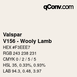 Color code: Valspar - V156 - Wooly Lamb | qconv.com