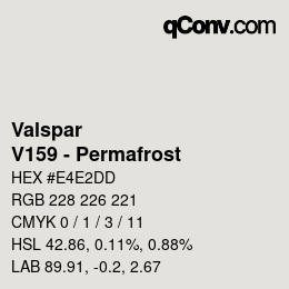 カラーコード: Valspar - V159 - Permafrost | qconv.com