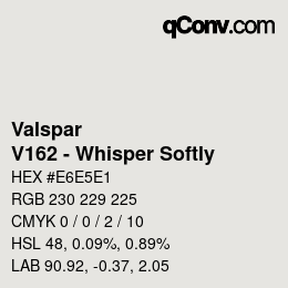 カラーコード: Valspar - V162 - Whisper Softly | qconv.com