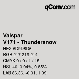 Color code: Valspar - V171 - Thundersnow | qconv.com