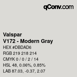 カラーコード: Valspar - V172 - Modern Gray | qconv.com