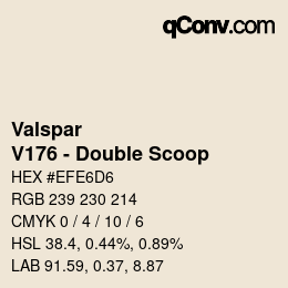 カラーコード: Valspar - V176 - Double Scoop | qconv.com