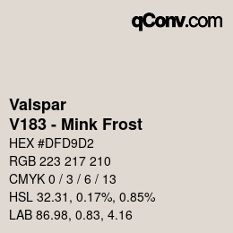 Farbcode: Valspar - V183 - Mink Frost | qconv.com