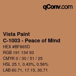 カラーコード: Vista Paint - C-1003 - Peace of Mind | qconv.com