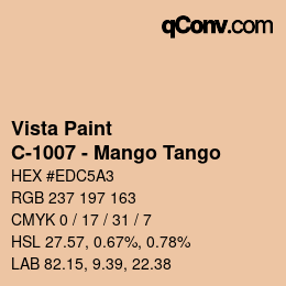 Color code: Vista Paint - C-1007 - Mango Tango | qconv.com