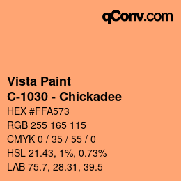 カラーコード: Vista Paint - C-1030 - Chickadee | qconv.com