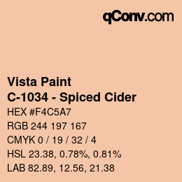 カラーコード: Vista Paint - C-1034 - Spiced Cider | qconv.com