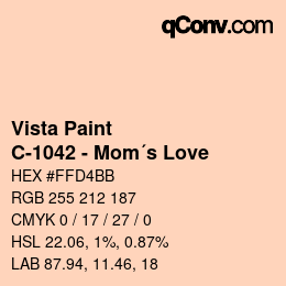 Color code: Vista Paint - C-1042 - Mom´s Love | qconv.com