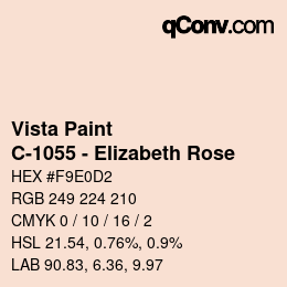 カラーコード: Vista Paint - C-1055 - Elizabeth Rose | qconv.com