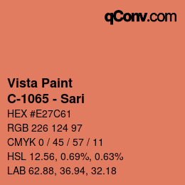 カラーコード: Vista Paint - C-1065 - Sari | qconv.com