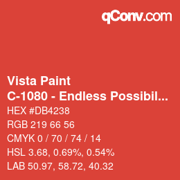 Color code: Vista Paint - C-1080 - Endless Possibilities | qconv.com