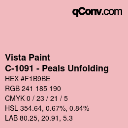 Color code: Vista Paint - C-1091 - Peals Unfolding | qconv.com