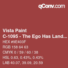 カラーコード: Vista Paint - C-1095 - The Ego Has Landed | qconv.com