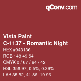 Color code: Vista Paint - C-1137 - Romantic Night | qconv.com