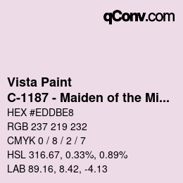 Color code: Vista Paint - C-1187 - Maiden of the Mist | qconv.com