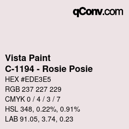 カラーコード: Vista Paint - C-1194 - Rosie Posie | qconv.com