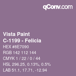 Color code: Vista Paint - C-1199 - Felicia | qconv.com