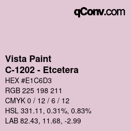 カラーコード: Vista Paint - C-1202 - Etcetera | qconv.com