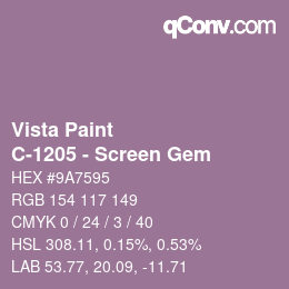 カラーコード: Vista Paint - C-1205 - Screen Gem | qconv.com