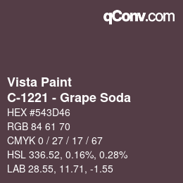 Color code: Vista Paint - C-1221 - Grape Soda | qconv.com