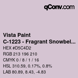 Code couleur: Vista Paint - C-1223 - Fragrant Snowbell | qconv.com