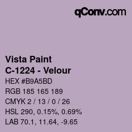 Color code: Vista Paint - C-1224 - Velour | qconv.com