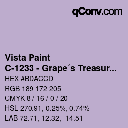 Farbcode: Vista Paint - C-1233 - Grape´s Treasure | qconv.com