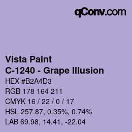 Color code: Vista Paint - C-1240 - Grape Illusion | qconv.com