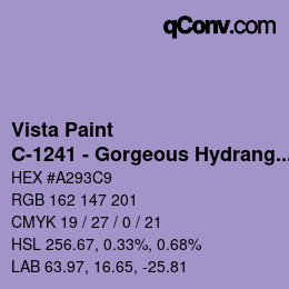 カラーコード: Vista Paint - C-1241 - Gorgeous Hydrangea | qconv.com