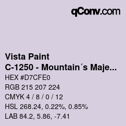 カラーコード: Vista Paint - C-1250 - Mountain´s Majesty | qconv.com