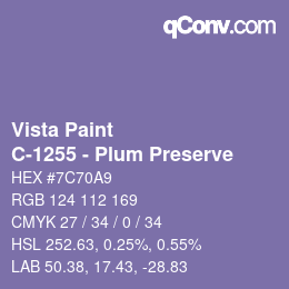 カラーコード: Vista Paint - C-1255 - Plum Preserve | qconv.com