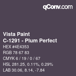Color code: Vista Paint - C-1291 - Plum Perfect | qconv.com