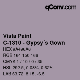 カラーコード: Vista Paint - C-1310 - Gypsy´s Gown | qconv.com
