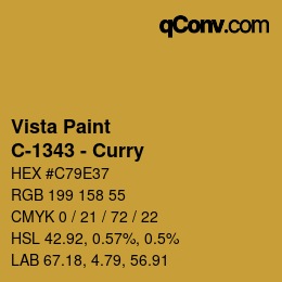 カラーコード: Vista Paint - C-1343 - Curry | qconv.com